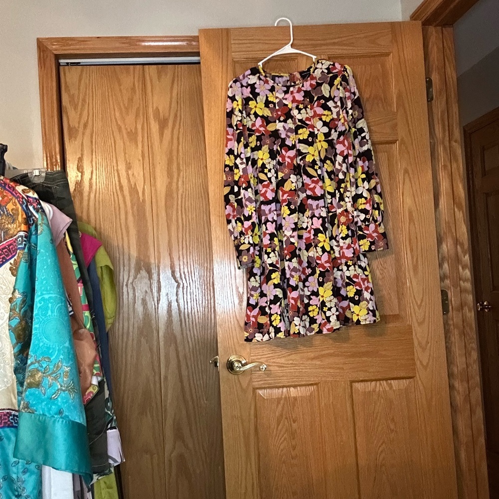 Who What Wear Floral Dress - Black, Pink, Yellow